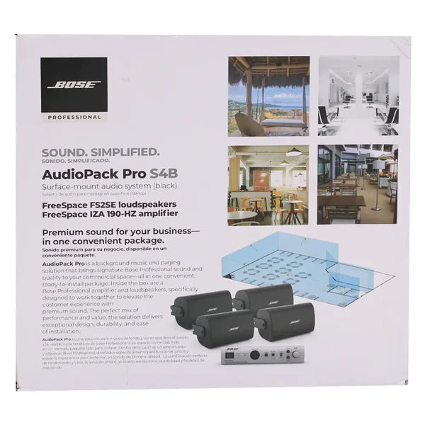 Bose AudioPack Pro S4B Sistema Audio Profesional 4 Altavoces 90W