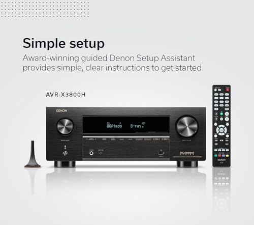 DENON AVR-X3800H Receptor AV 9.4 105W 8K Dolby Atmos HEOS