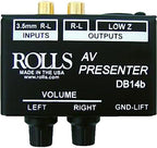 ROLLS DB14B Caja Directa Pasiva Estéreo Control Volumen RCA 3.5mm XLR Profesional