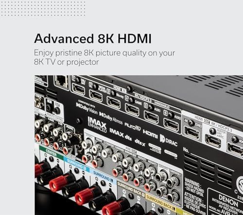 DENON AVR-X3800H Receptor AV 9.4 105W 8K Dolby Atmos HEOS