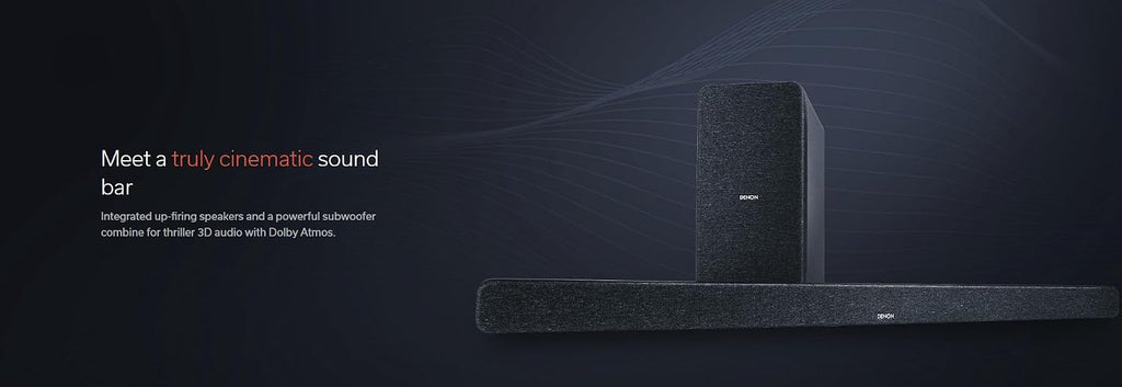DENON DHT-S517 Barra de Sonido Dolby Atmos 3.1.2 150W Subwoofer