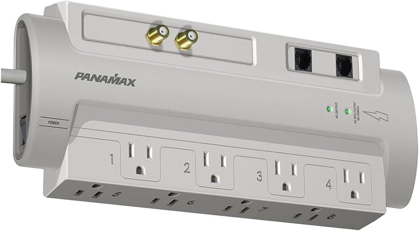Panamax SP8-AV Acondicionador Energía 8 Contactos 1125J Teléfono Coax Profesional
