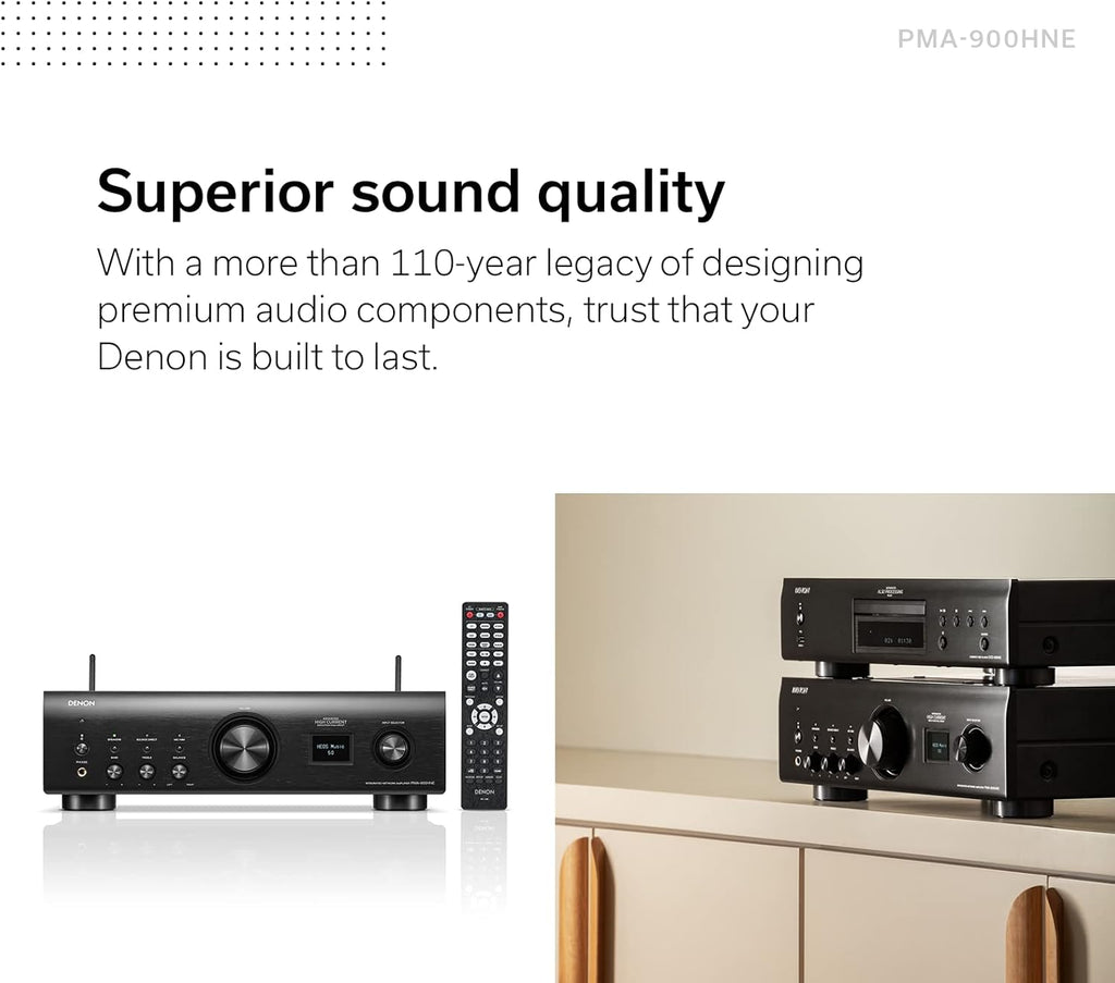 DENON PMA-900HNE Amplificador Estéreo 85W HEOS Phono MM MC DAC