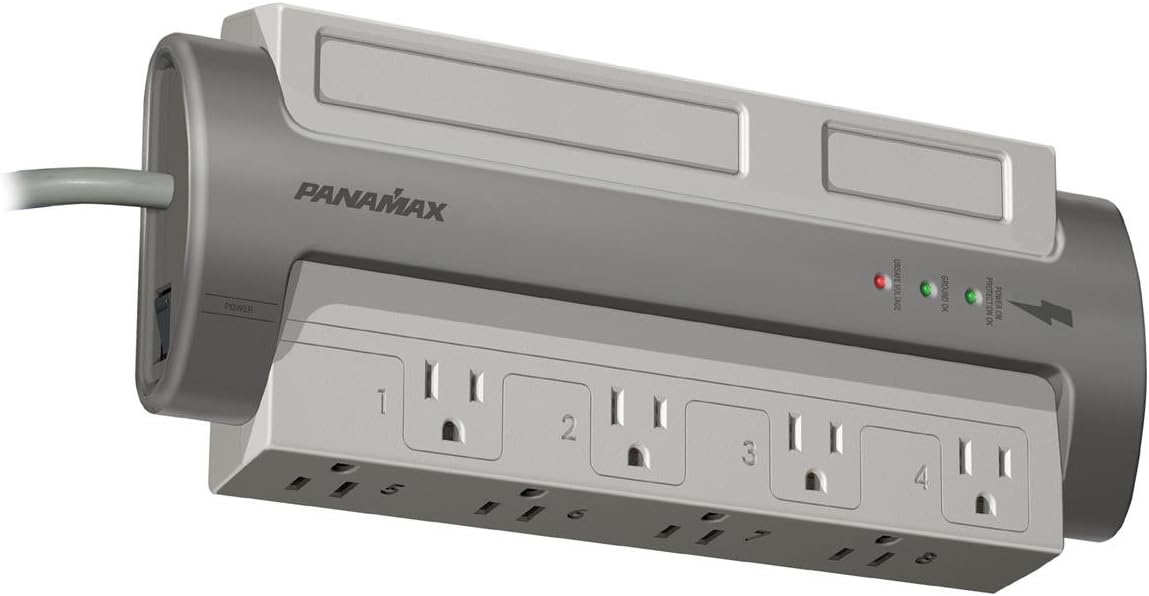 Panamax M8-EX Supresor de Picos 8 Contactos 1650J Filtración RFI/EMI Profesional