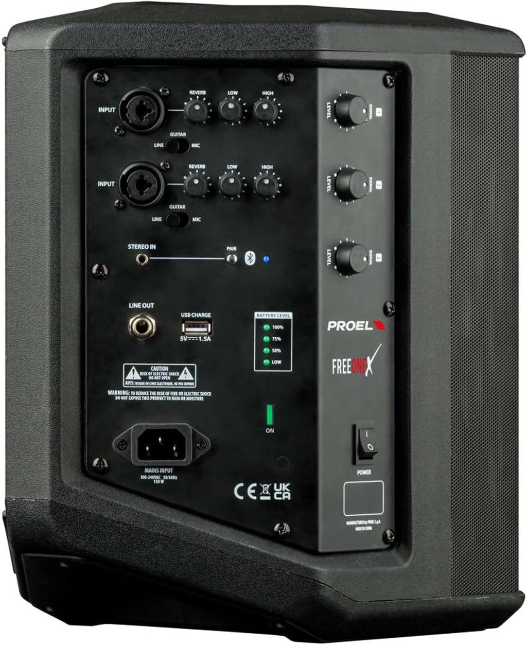 Proel FREEONEX Sistema PA Portátil 400W Batería 10h Bluetooth Micrófono Estéreo