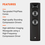 JBL Studio 690DKWS Bocina Torre 2.5 Vías Dual 8 Pulgadas Dark Wood