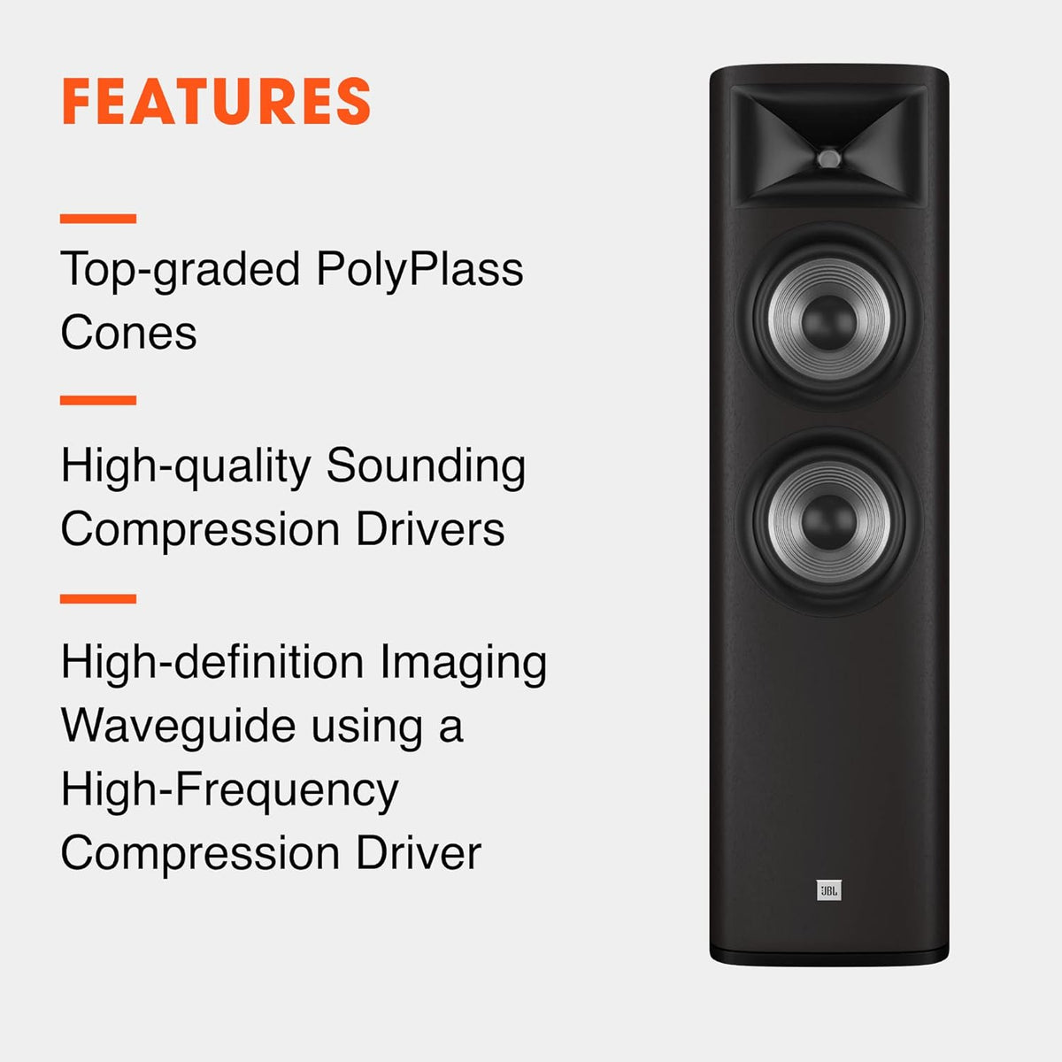 JBL Studio 690DKWS Bocina Torre 2.5 Vías Dual 8 Pulgadas Dark Wood