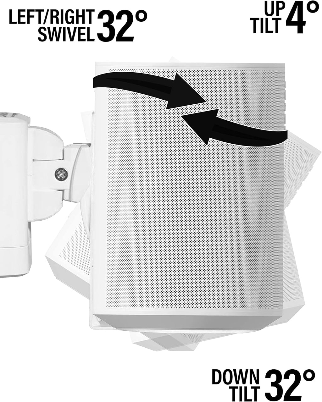 SANUS WSWME11-W2 Soporte Pared Sonos Era 100 Ajustable Inclinación Giro Blanco