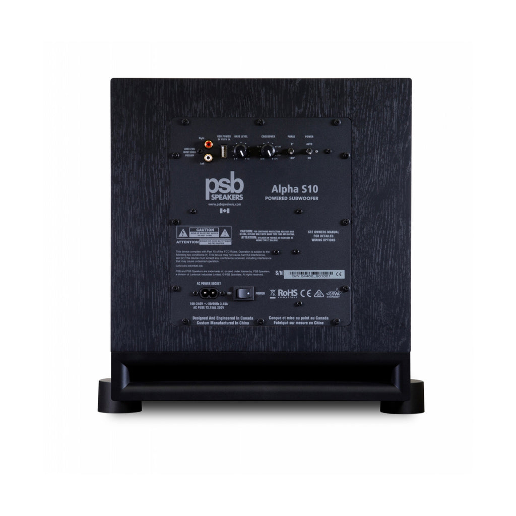 PSB Alpha S10 Subwoofer 10" Amplificador Digital 210W DSP Reflex Compacto