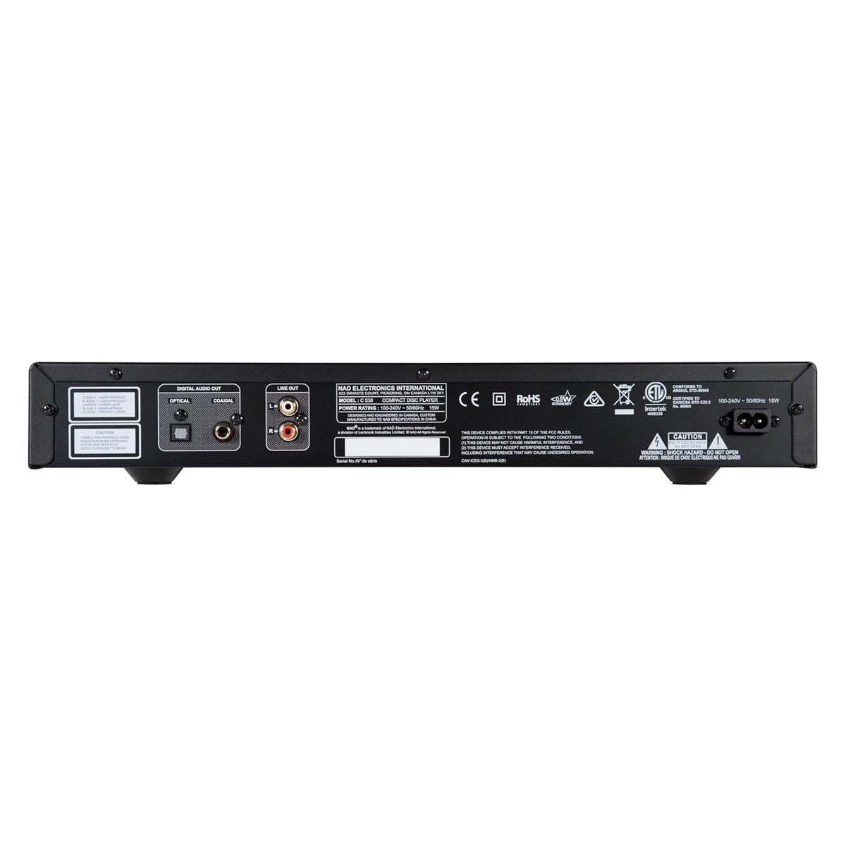 NAD C538 Reproductor CD Disco Único Wolfson DAC 24-bit