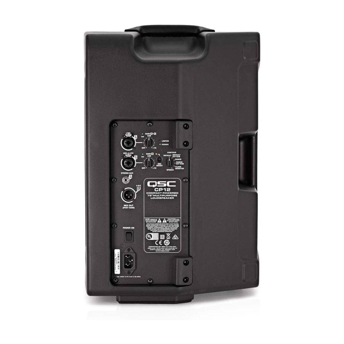 QSC CP12 Altavoz Compacto Amplificado 1000W 12" 126dB SPL Clase D Profesional