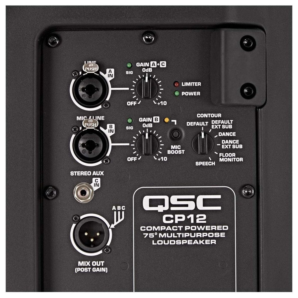 QSC CP12 Altavoz Compacto Amplificado 1000W 12" 126dB SPL Clase D Profesional