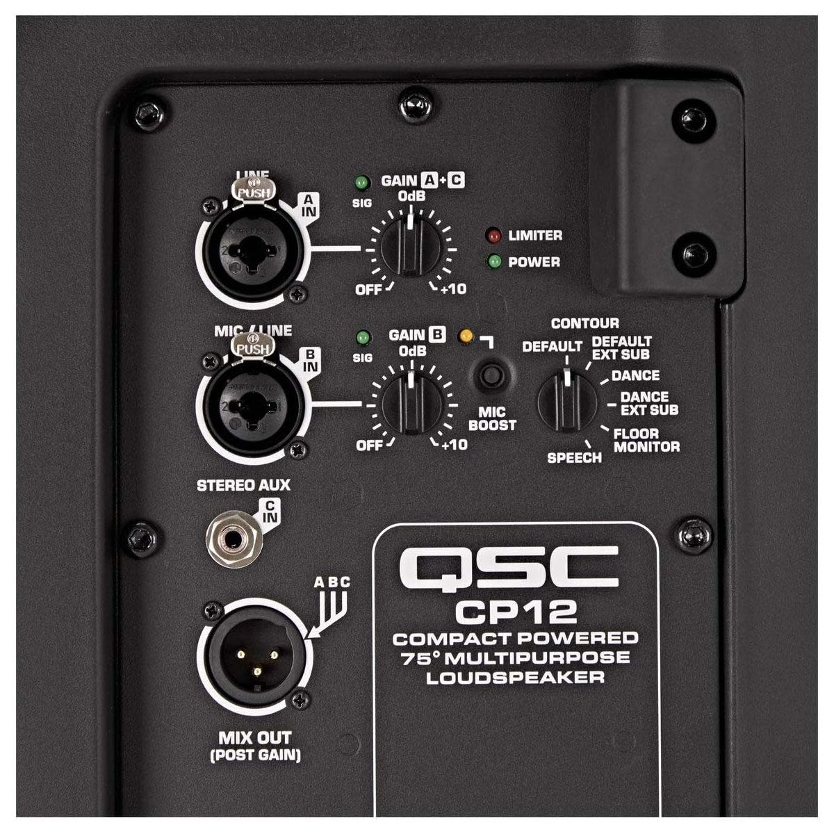 QSC CP12 Altavoz Compacto Amplificado 1000W 12" 126dB SPL Clase D Profesional