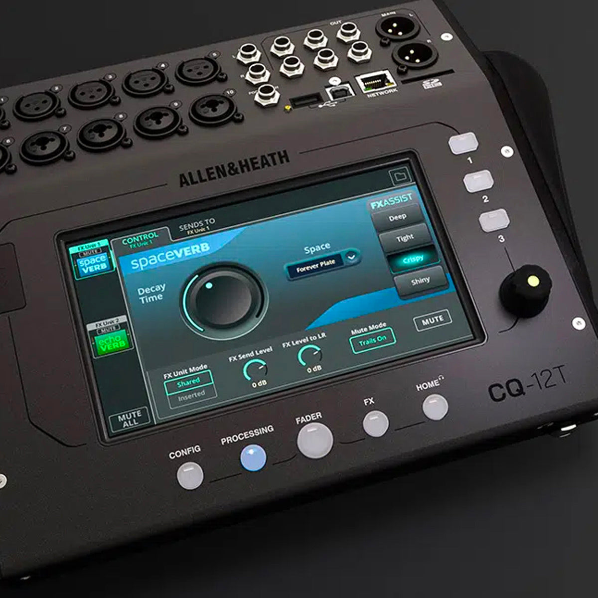 Allen & Heath CQ-12T Mixer Digital 12 Canales WiFi Touchscreen 7"