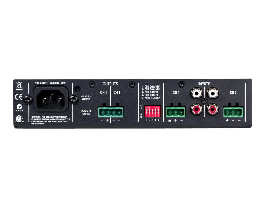 JBL CSA2120Z Amplificador Profesional 2 Canales 120W 70V/100V 1U Rack