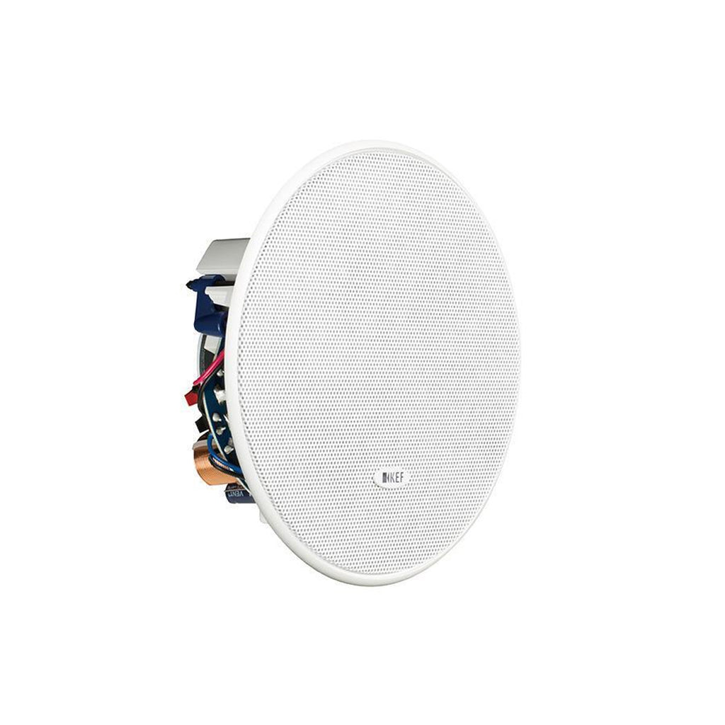 KEF CI 130ER Blanco Par Bocinas Empotrables Redondas Plafón 5.25" Uni-Q 90dB Resistentes Humedad