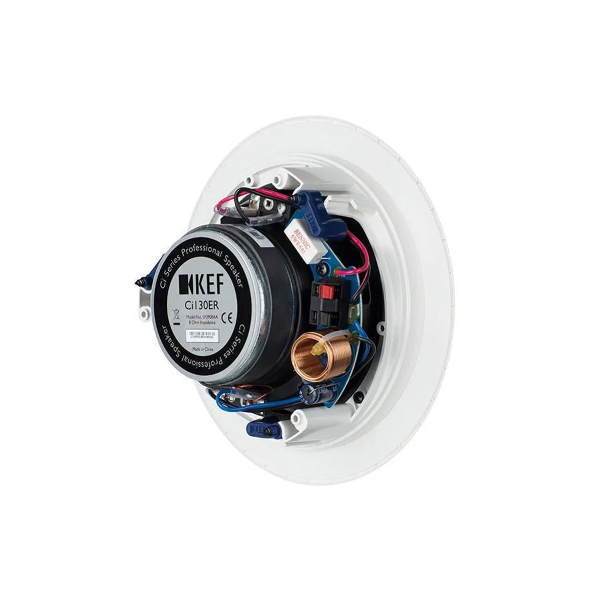 KEF CI 130ER Blanco Par Bocinas Empotrables Redondas Plafón 5.25" Uni-Q 90dB Resistentes Humedad
