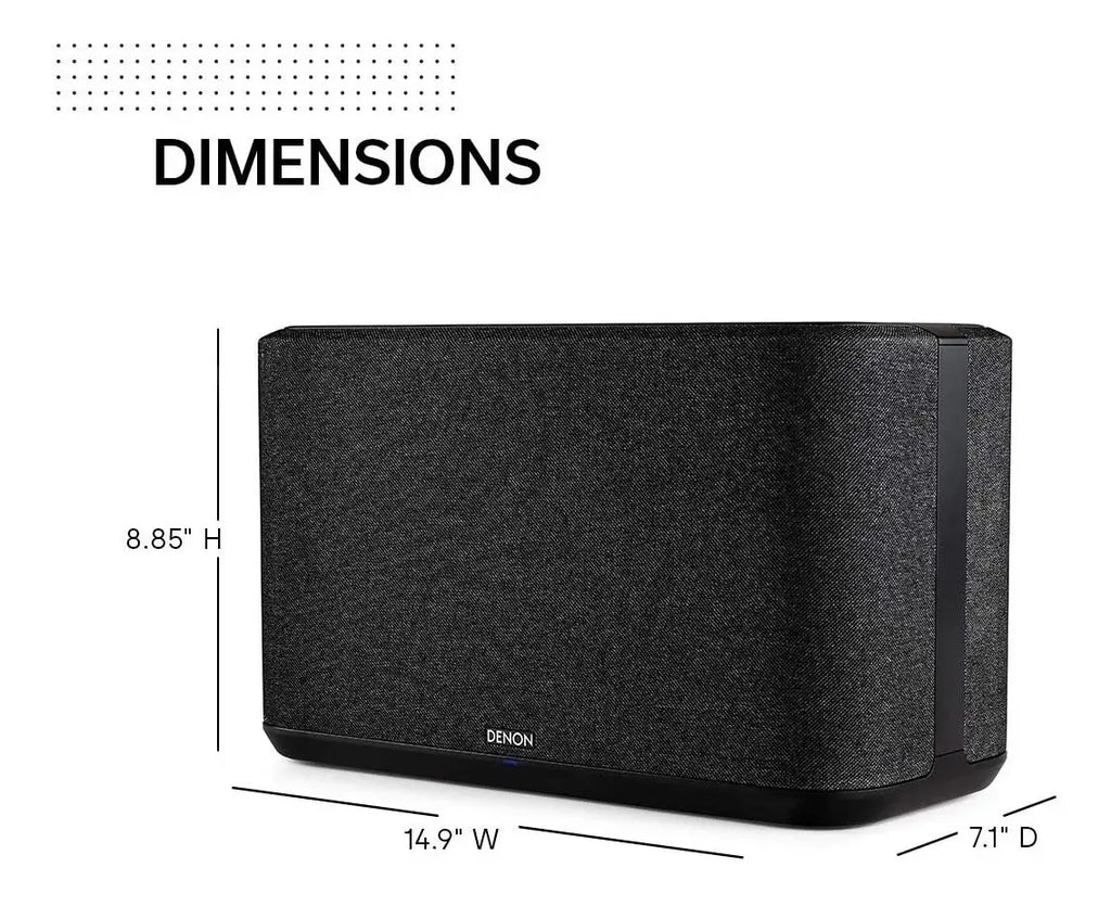 Denon Home 250 Negro Altavoz Inteligente Inalámbrico Estéreo HEOS Alexa Siri