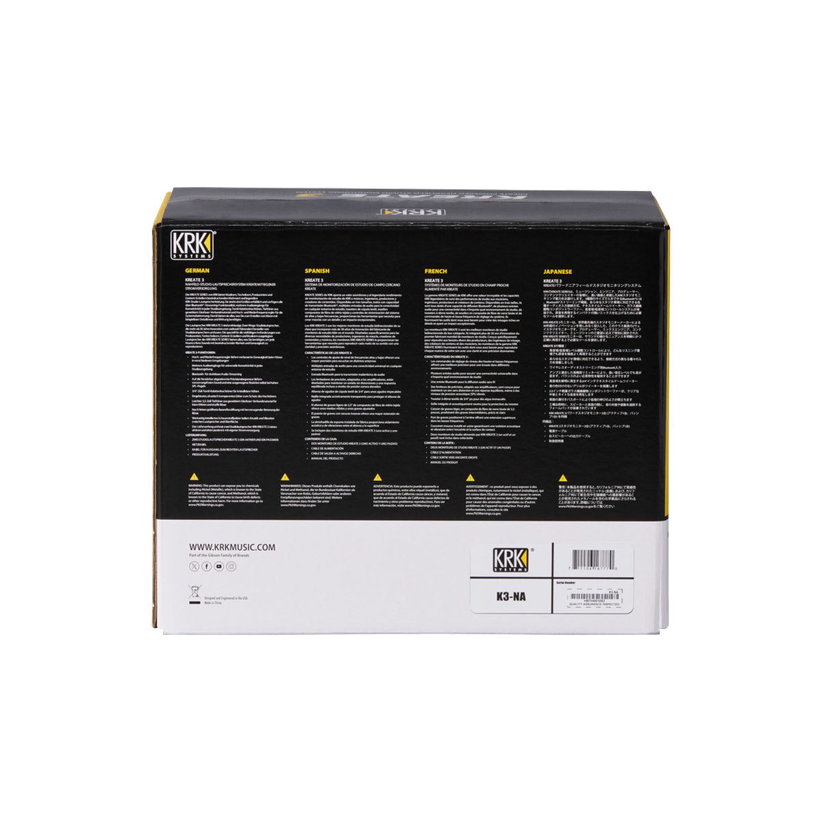 KRK KREATE 3 Monitor de Estudio 3.5" Bi-Amplificado 65W Par