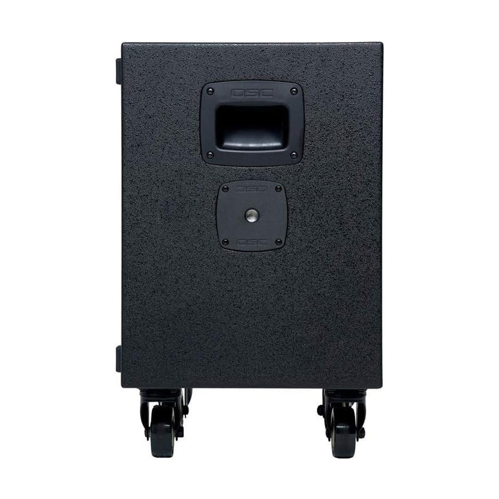 QSC KS112 Subwoofer Compacto Amplificado 2000W 12" Bandpass Orden 6 Ruedas