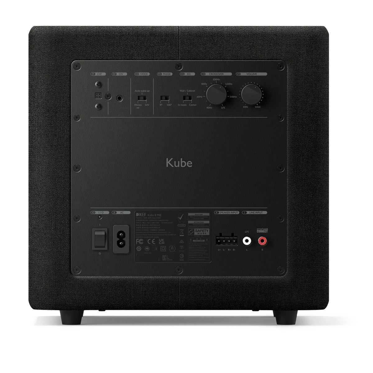 KEF KUBE 8 MIE Negro Subwoofer Activo 8" 300W RMS Clase D Compacto Salas Pequeñas