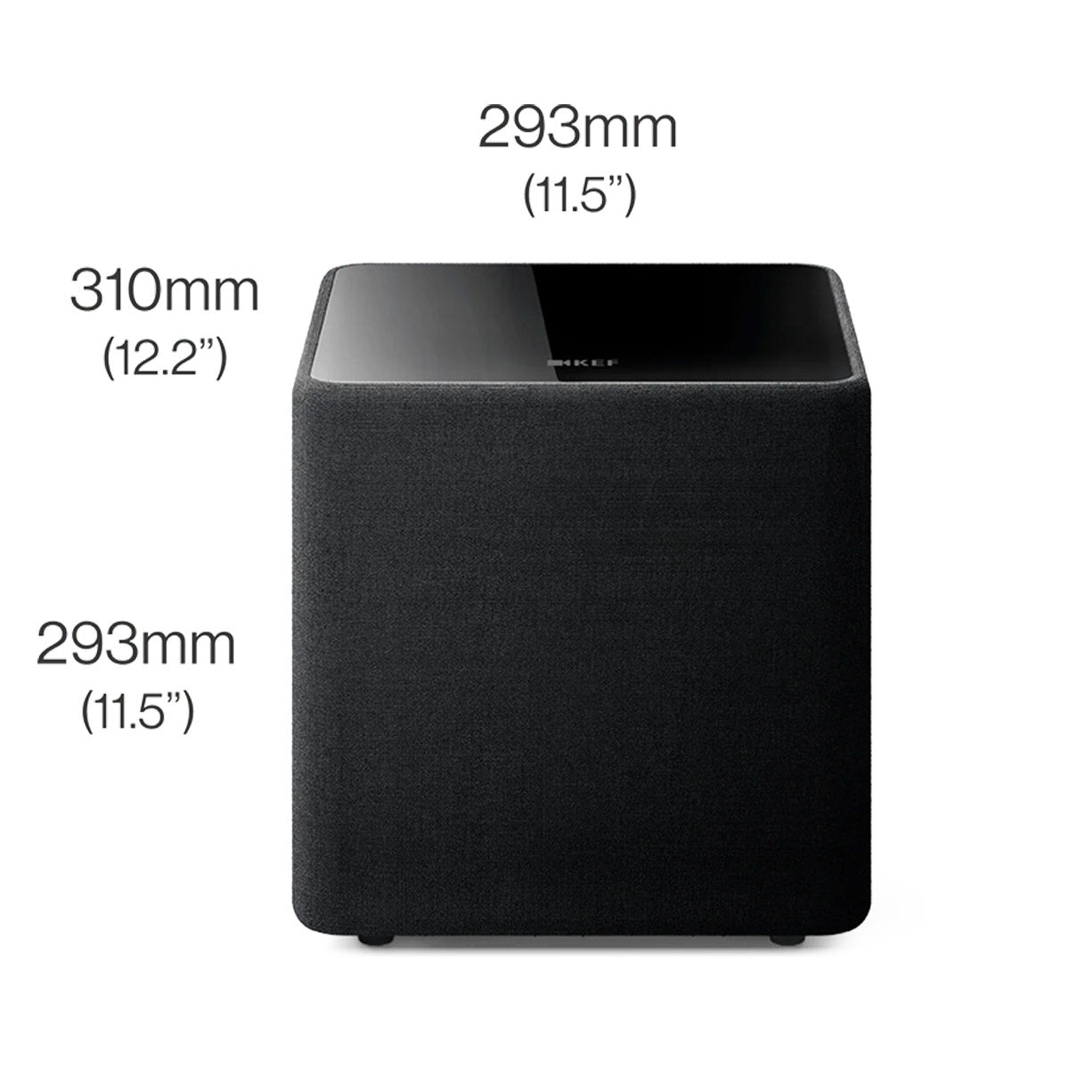 KEF KUBE 8 MIE Negro Subwoofer Activo 8" 300W RMS Clase D Compacto Salas Pequeñas