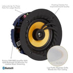 Lithe Audio LBT2 Blanco Altavoz Techo Bluetooth 5.0 6.5" 50W Amplificador Integrado
