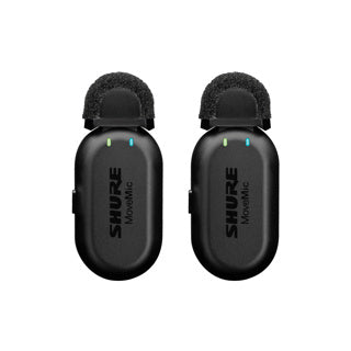 Shure MoveMic Two Micrófono Inalámbrico 2 Canales Lavalier Clip-On Directo a Teléfono