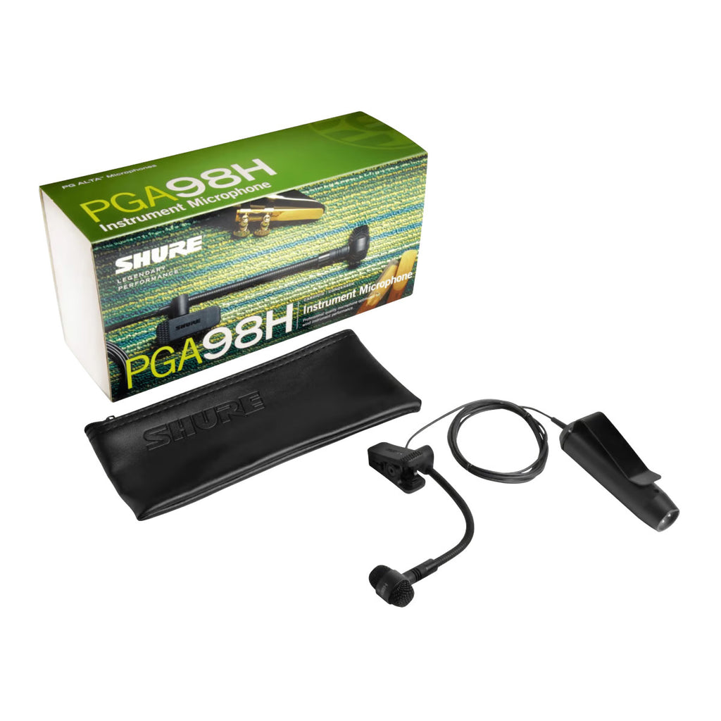 SHURE PGA98H-XLR Micrófono Condensador Cardiode Instrumentos Cable XLR 4.57mts