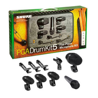 Shure PGADRUMKIT5 Kit 5 Micrófonos Batería PGA52 PGA56 PGA57 Cardioid Dinámico