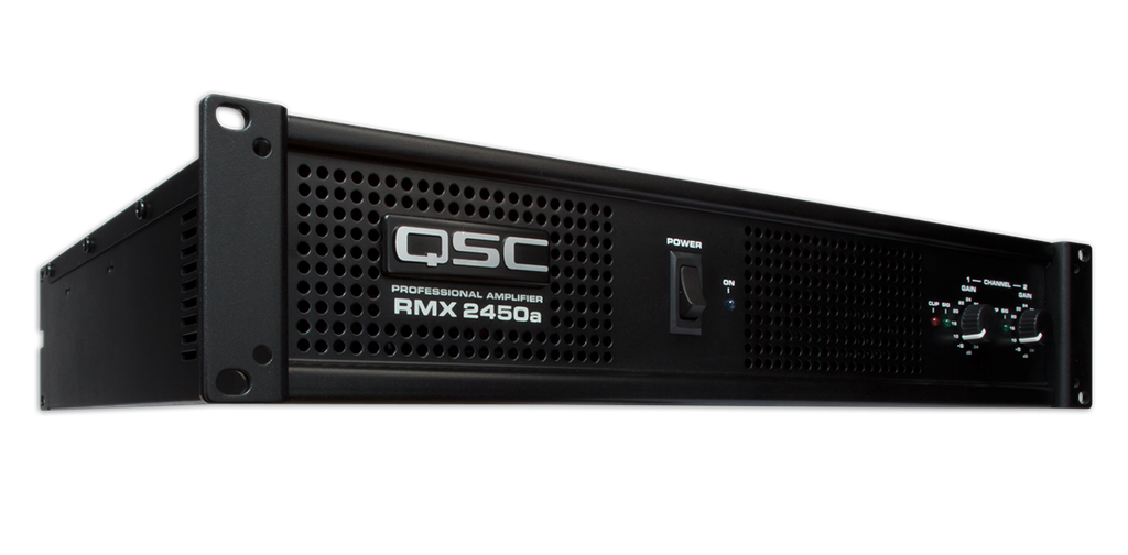 QSC RMX2450A Amplificador 2 Canales 500W 8Ω 750W 4Ω 2400W Puente Rack 2RU
