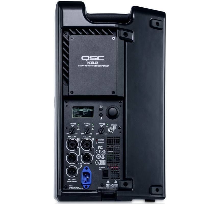 QSC K8.2 Negro Bocina Amplificada Portátil 2000W 8" PA Profesional Gigs