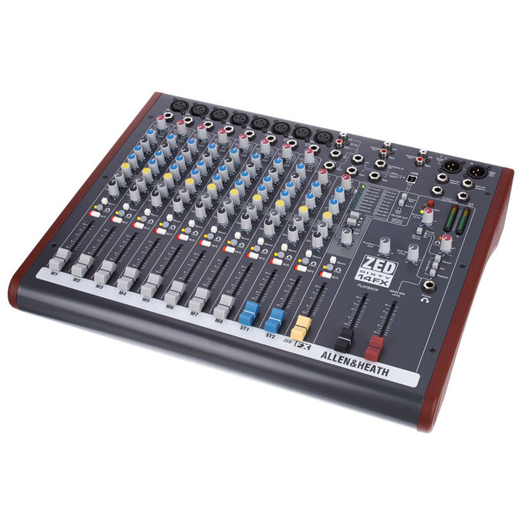 Allen & Heath ZED60-14FX Mezclador Analógico 10 Canales 60mm Faders 16 Efectos USB