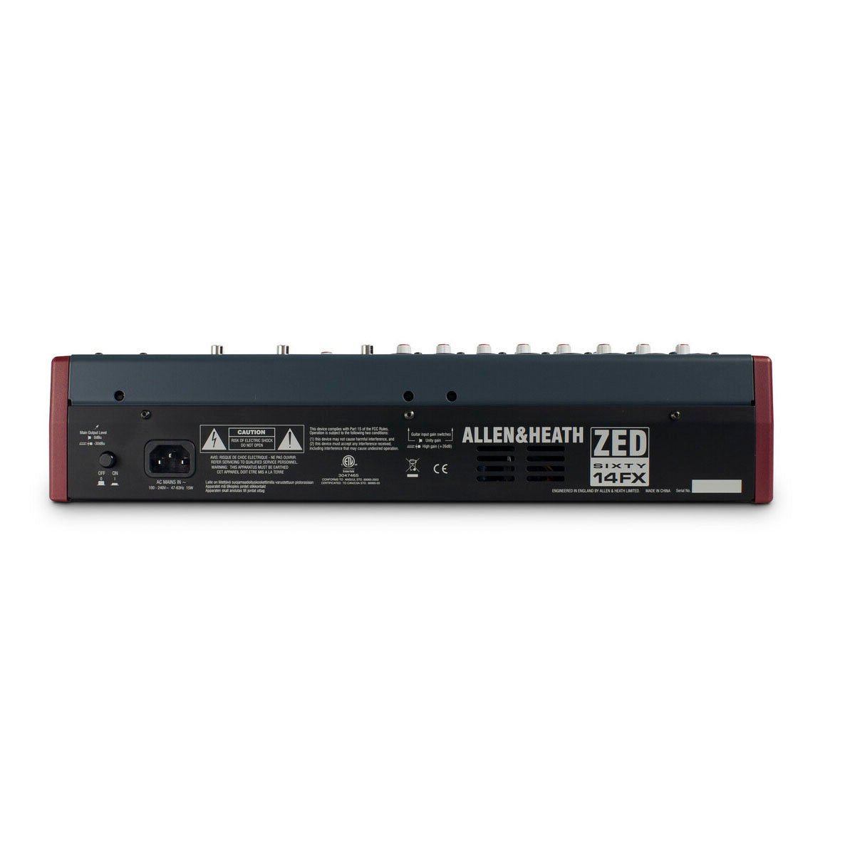 Allen & Heath ZED60-14FX Mezclador Analógico 10 Canales 60mm Faders 16 Efectos USB