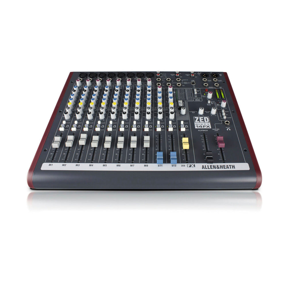 Allen & Heath ZED60-14FX Mezclador Analógico 10 Canales 60mm Faders 16 Efectos USB