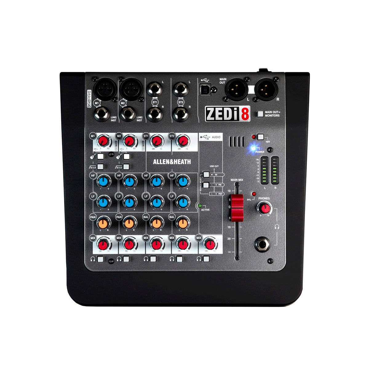 Allen & Heath ZEDI-8 Mixer Analógica USB 2 Canales Compacta