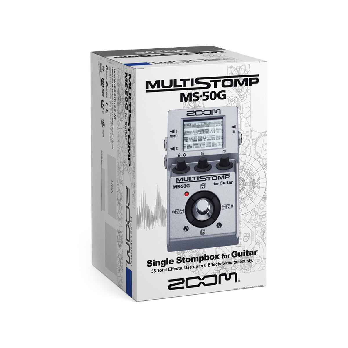 Zoom MS-50G+ MultiStomp Procesador Efectos Guitarra 100 Efectos 6 Simultáneos