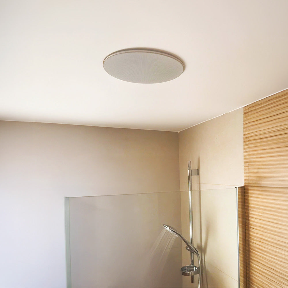 Lithe Audio 29-3210 IP44 Blanco Altavoz Techo Bluetooth 5.0 6.5" 50W Resistente Humedad Baño