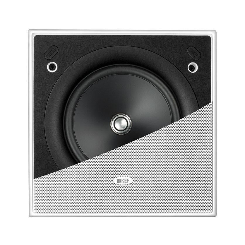 KEF CI160FS Blanco Bocina Cuadrada Muro Techo 6.5" Rango Completo 89dB 80W Resistente Humedad