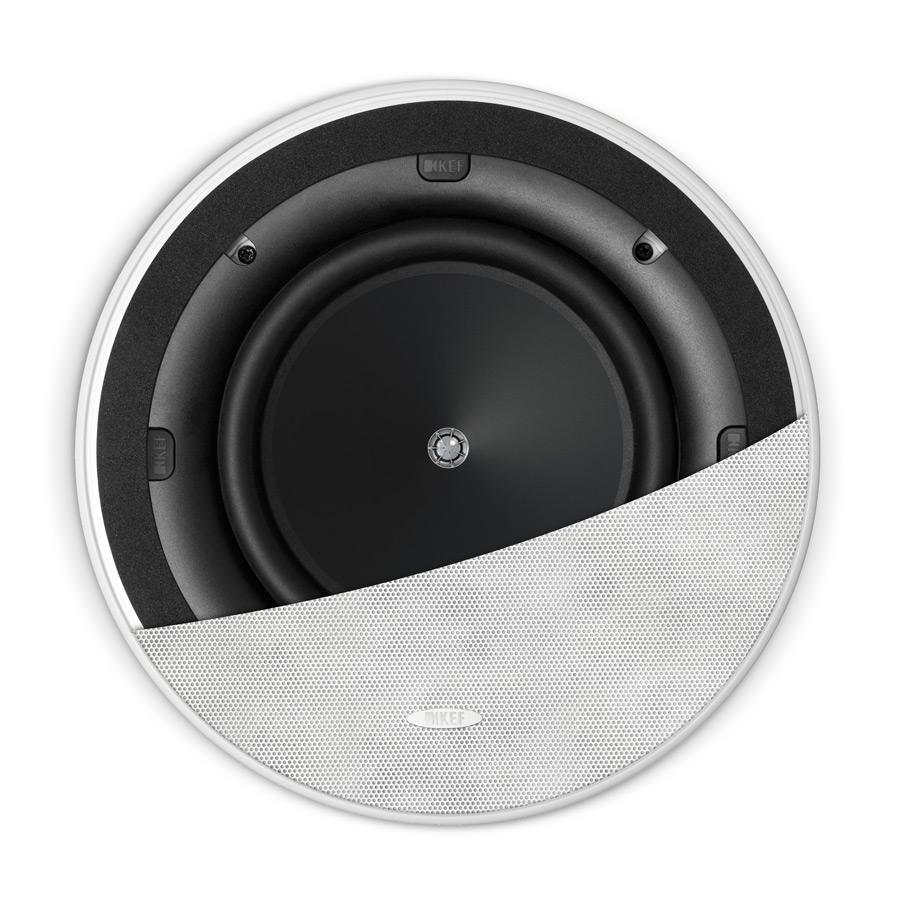 KEF CI200.2CR Blanco Bocina Empotrable Redonda Plafón 8" Uni-Q 90dB IP64 Resistente Humedad